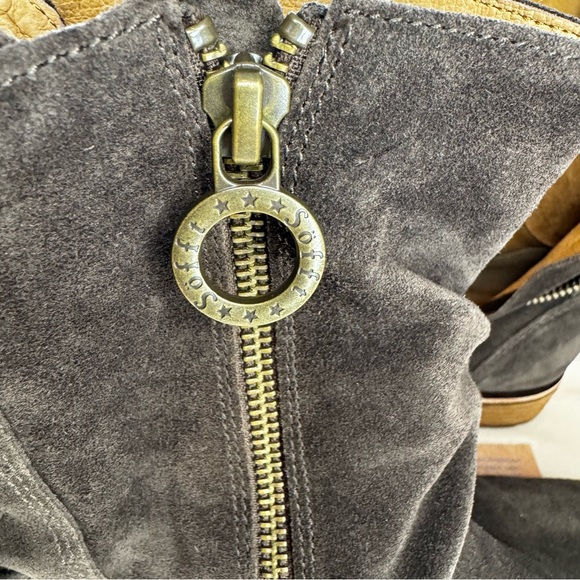 NWT Aqua Sofft Sharnell Charcoal Lace Up Boots Waterproof Western boho Sz6 Rodeo - Picture 6 of 14